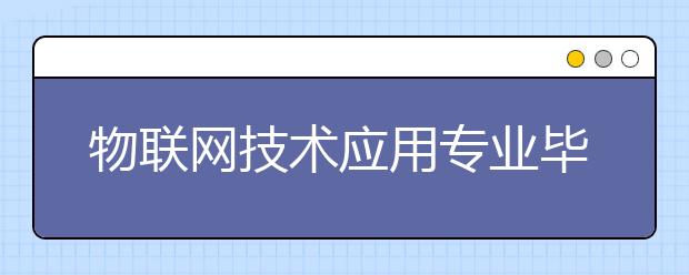 物聯(lián)網(wǎng)技術(shù)應(yīng)用專業(yè)畢業(yè)出來(lái)干什么？