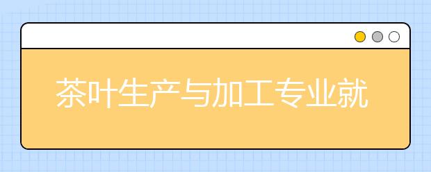 茶叶生产与加工专业就业方向有哪些？