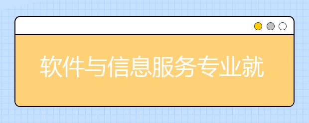 軟件與信息服務(wù)專業(yè)就業(yè)方向有哪些？