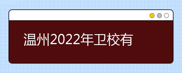 溫州2022年衛(wèi)校有哪些專業(yè)適合男生