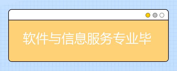 軟件與信息服務專業(yè)畢業(yè)出來干什么？