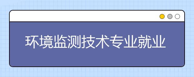 環(huán)境監(jiān)測技術(shù)專業(yè)就業(yè)方向有哪些？