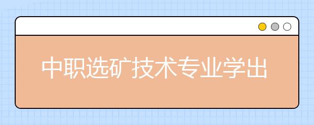 中職選礦技術(shù)專業(yè)學(xué)出來(lái)有什么前途?