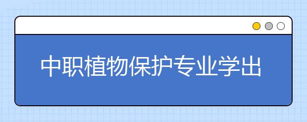 中职植物保护专业学出来有什么前途?