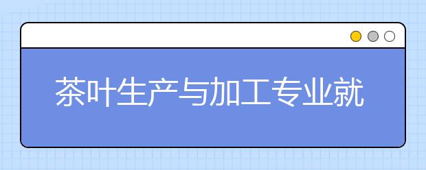 茶葉生產(chǎn)與加工專業(yè)就業(yè)方向有哪些？