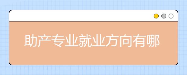 助產(chǎn)專(zhuān)業(yè)就業(yè)方向有哪些？