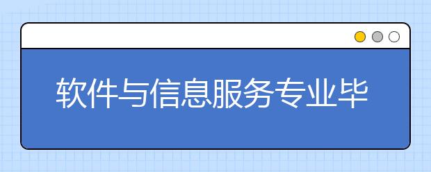 軟件與信息服務(wù)專業(yè)畢業(yè)出來干什么？