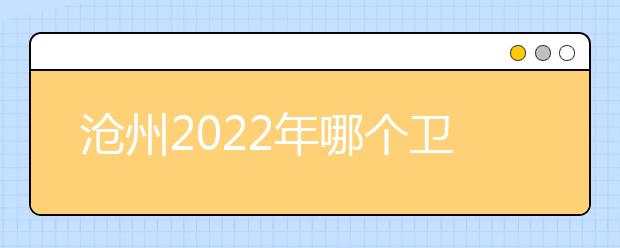 沧州2022年哪个卫校就业比较好