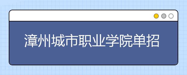 漳州城市职业学院单招2019年单独招生成绩查询、网址入口