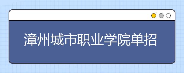 漳州城市職業(yè)學(xué)院單招2019年單獨招生成績查詢、網(wǎng)址入口