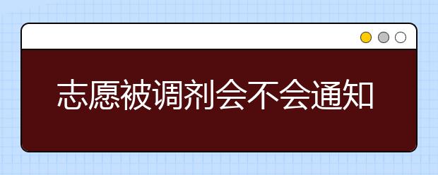 志愿被调剂会不会通知考生