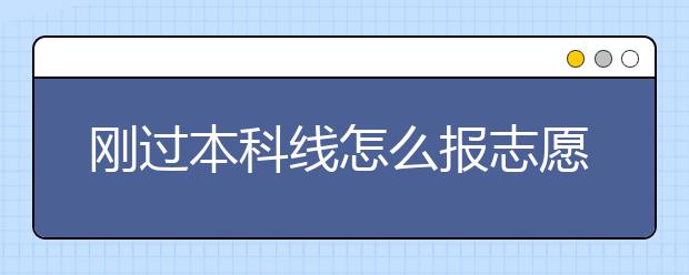 刚过本科线怎么报志愿？