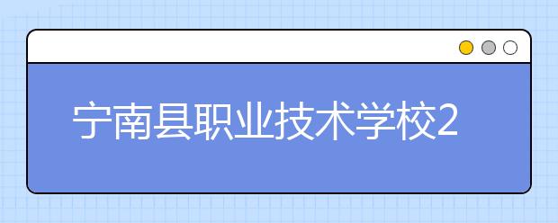 宁南县职业技术学校2019年录取分数线