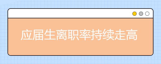 应届生离职率持续走高 新人年终该不该跳槽?