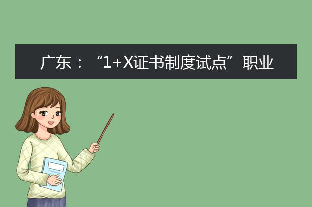 广东：“1+X证书制度试点”职业技能等级证书学生高考补报名11月25日开始