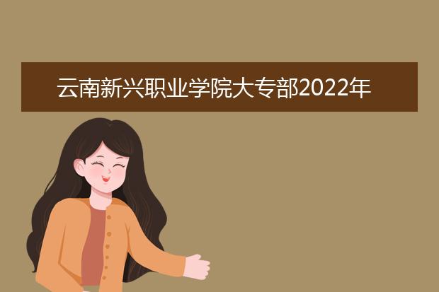 云南新兴职业学院大专部2022年招生计划