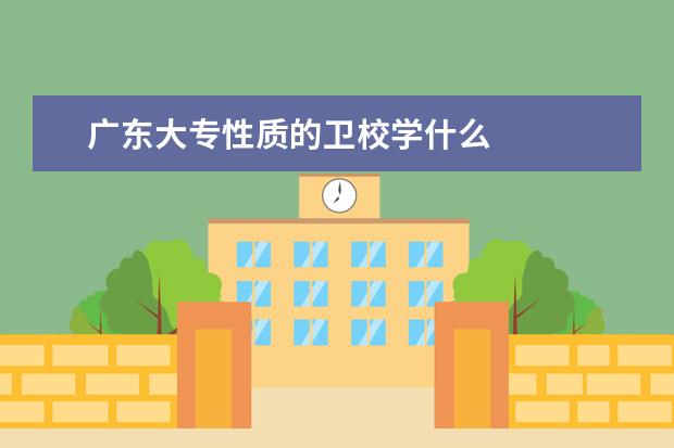 廣東大專性質的衛(wèi)校學什么廣東衛(wèi)校有哪些