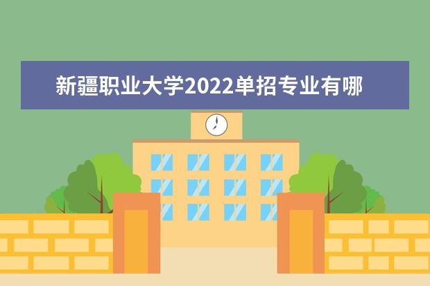 新疆职业大学2022单招专业有哪些