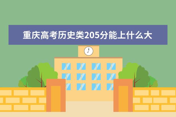 重庆高考历史类205分能上什么大学「2022好大学推荐」