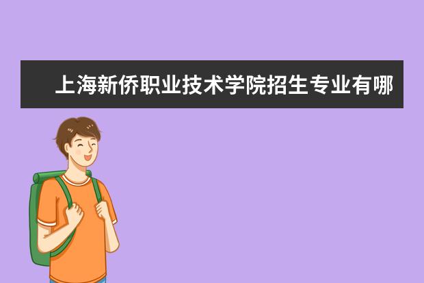 上海新侨职业技术学院招生专业有哪些  上海新侨职业技术学院专业目录大全