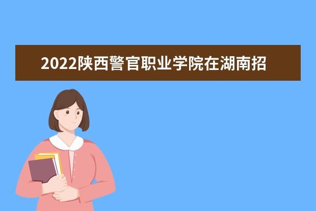 2022陕西警官职业学院在湖南招生人数、录取分数线、位次（历史类+物理类）