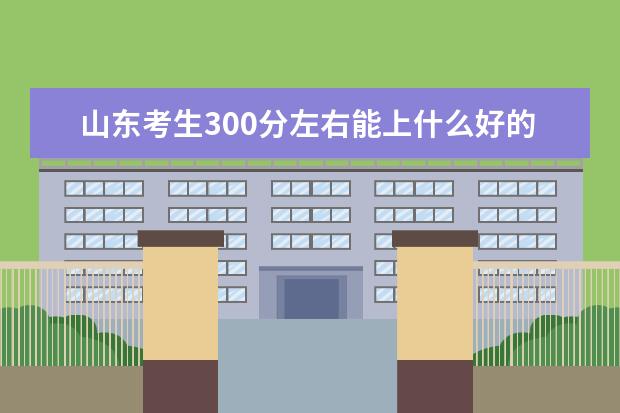 山东考生300分左右能上什么好的大学（2022报考推荐）