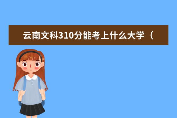 2022年云南高考文科310分能考上什么大学