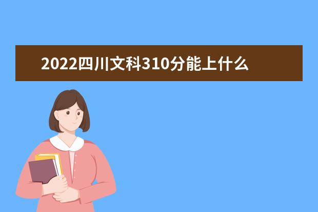 2022四川文科310分能上什么学校（好大学有哪些）