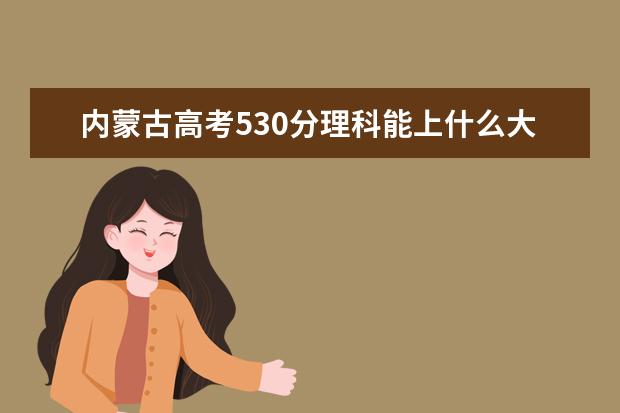 内蒙古高考530分理科能上什么大学（2022好大学推荐）