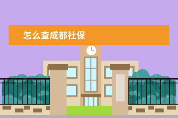 怎么查成都社保 