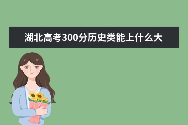 湖北高考300分历史类能上什么大学「2022好大学推荐」