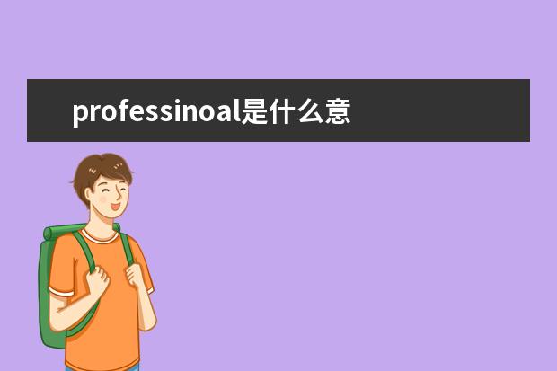 professinoal是什么意思