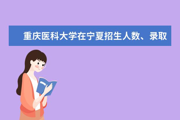 重庆医科大学在宁夏招生人数、录取分数线、位次（2022招生计划）