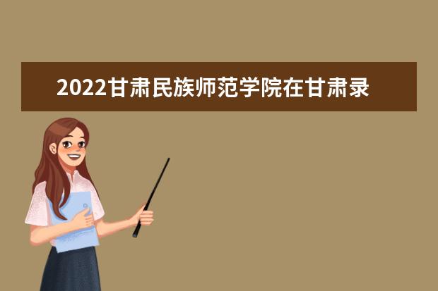 2022甘肃民族师范学院在甘肃录取分数线及招生计划「含招生人数、位次」