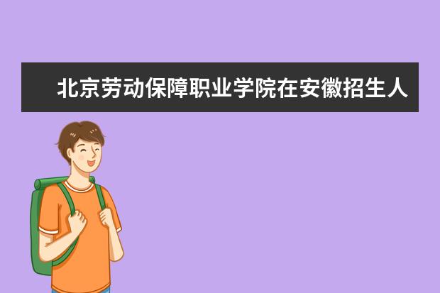 北京劳动保障职业学院在安徽招生人数、录取分数线、位次（2022招生计划）