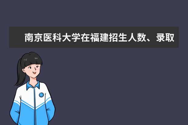 南京医科大学在福建招生人数、录取分数线、位次[2022招生计划]