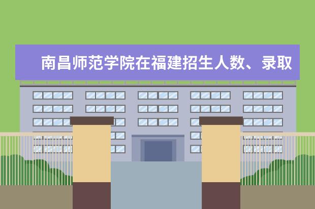南昌师范学院在福建招生人数、录取分数线、位次[2022招生计划]