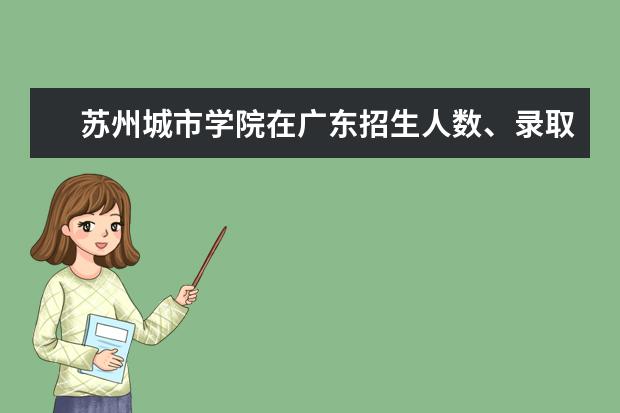 苏州城市学院在广东招生人数、录取分数线、位次[2022招生计划]