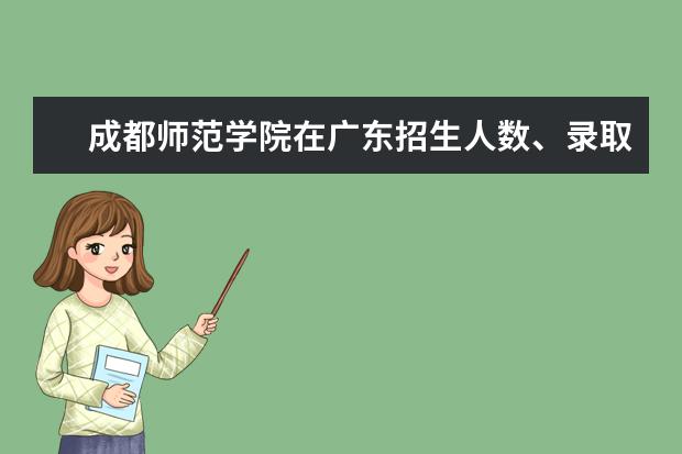 成都师范学院在广东招生人数、录取分数线、位次[2022招生计划]
