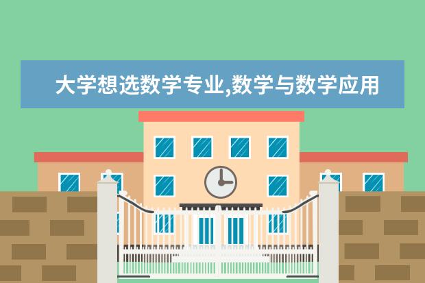 大学想选数学专业,数学与数学应用是什么