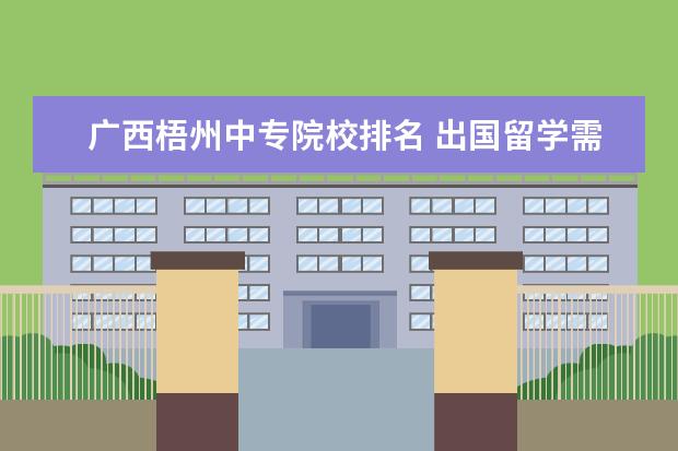 广西梧州中专院校排名 出国留学需要具备哪些条件?