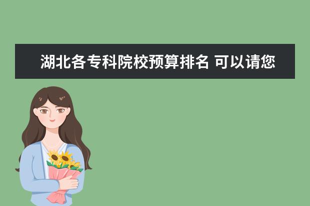 湖北各专科院校预算排名 可以请您给出二本院校会计专业的排名吗?详细点的。...