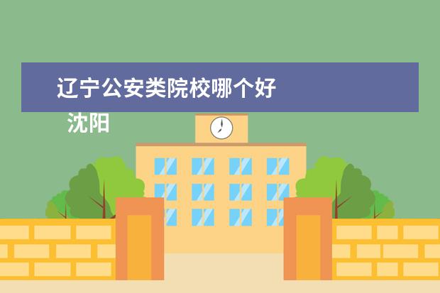 辽宁公安类院校哪个好 
  沈阳市有两所警察学校，分别是：中国刑事警察学院和辽宁公安司法管理干部学院。