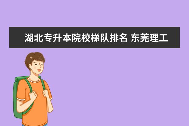 湖北专升本院校梯队排名 东莞理工学院和广东金融那个好?