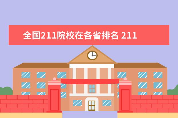 全国211院校在各省排名 211高校各省分布名单