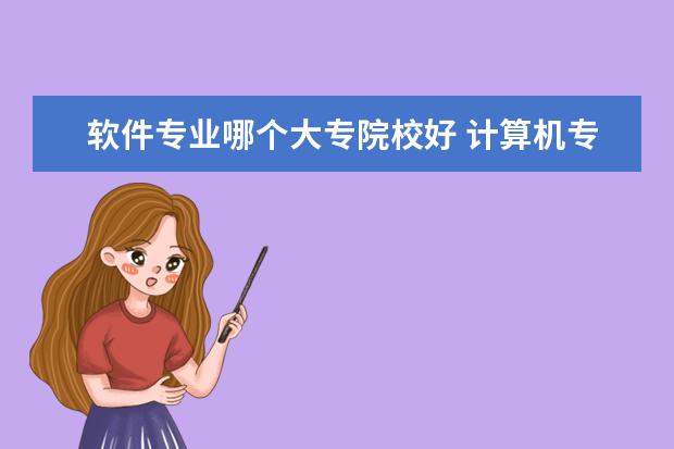 软件专业哪个大专院校好 计算机专科学校排名 哪个学校好