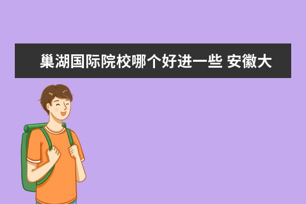 巢湖国际院校哪个好进一些 安徽大学难考吗?