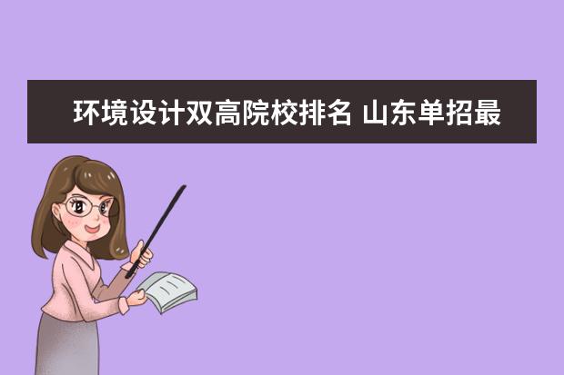 環(huán)境設(shè)計雙高院校排名 山東單招最好的公辦學(xué)校排名?