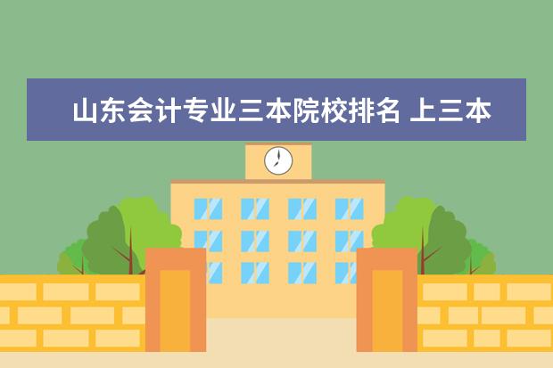 山东会计专业三本院校排名 上三本的什么专业好??我想上会计,有哪些三本院校比...