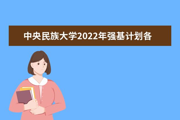 中央民族大学2022年强基计划各省录取分数线是多少 2022强基计划各省入围分数线是多少